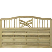 Plus Danmark Schutting met doorkijk - Rondo toog groen geimpregneerd (180 x 104/112 cm)