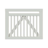 Plus Danmark Tuinpoort vuren - Linea recht wit (100 x 80 cm)